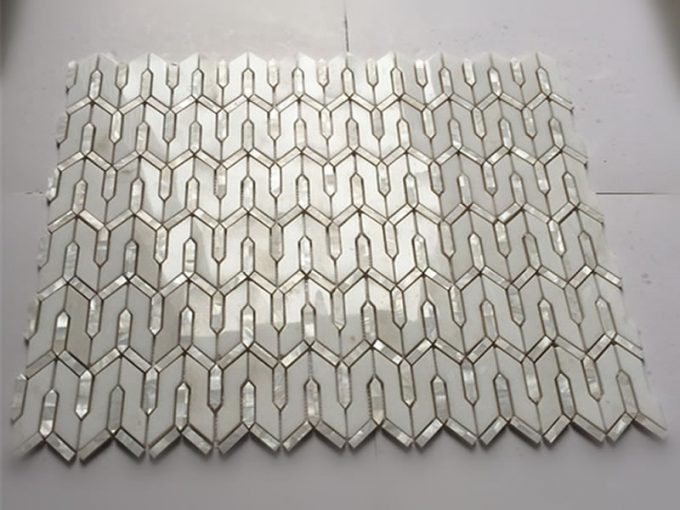 White Mosaic Metal Mosaic