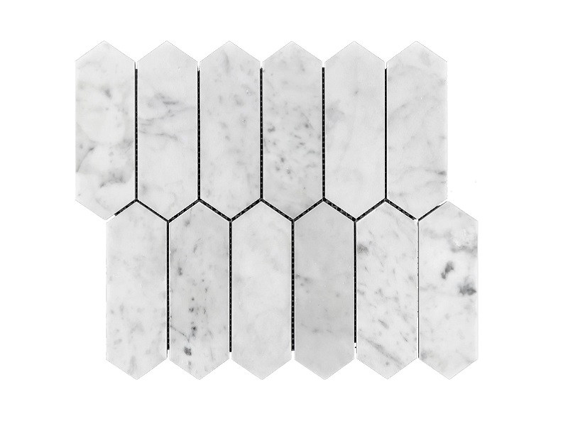 long hexagon Marble mosaic Tiles, Dolomite marble hexagon mosaic tile PhoenixTileMosaic